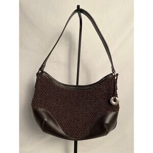 The Sak Crochet Knit Shoulder Bag Brown Boho Y2K Hobo Purse